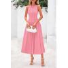 image:imagePRETTYGARDEN Spring Casual Dresses for Women 2026 Summer Business Work Midi Sleeveless A Line Pleated Cocktail DressPink
