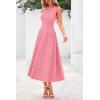 image:imagePRETTYGARDEN Spring Casual Dresses for Women 2026 Summer Business Work Midi Sleeveless A Line Pleated Cocktail DressPink
