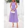 image:imagePRETTYGARDEN Spring Casual Dresses for Women 2026 Summer Business Work Midi Sleeveless A Line Pleated Cocktail DressPurple