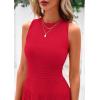 image:imagePRETTYGARDEN Spring Casual Dresses for Women 2026 Summer Business Work Midi Sleeveless A Line Pleated Cocktail DressRed