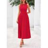image:imagePRETTYGARDEN Spring Casual Dresses for Women 2026 Summer Business Work Midi Sleeveless A Line Pleated Cocktail DressRed