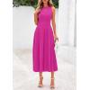 image:imagePRETTYGARDEN Spring Casual Dresses for Women 2026 Summer Business Work Midi Sleeveless A Line Pleated Cocktail DressRose