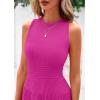 image:imagePRETTYGARDEN Spring Casual Dresses for Women 2026 Summer Business Work Midi Sleeveless A Line Pleated Cocktail DressRose