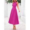 image:imagePRETTYGARDEN Spring Casual Dresses for Women 2026 Summer Business Work Midi Sleeveless A Line Pleated Cocktail DressRose