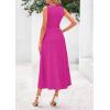 image:imagePRETTYGARDEN Spring Casual Dresses for Women 2026 Summer Business Work Midi Sleeveless A Line Pleated Cocktail DressRose