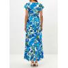 image:imagePRETTYGARDEN Spring Dresses for Women 2026 Summer Boho Floral Ruffle Short Sleeve Flowy Beach Wedding Guest Maxi Long DressFloral Blue