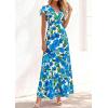 image:imagePRETTYGARDEN Spring Dresses for Women 2026 Summer Boho Floral Ruffle Short Sleeve Flowy Beach Wedding Guest Maxi Long DressFloral Blue