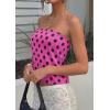 image:imagePRETTYGARDEN Strapless Tube Tops for Women 2026 Summer Sleeveless Backless Polka Dot Going Out Top Bandeau Cute Y2k ShirtDot Rose Red Black
