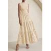 image:imagePRETTYGARDEN Summer Dresses for Women 2026 Casual Eyelet Sleeveless Wedding Guest Maxi Dress Tank Top Sundress with PocketsBeige