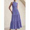 image:imagePRETTYGARDEN Summer Dresses for Women 2026 Casual Eyelet Sleeveless Wedding Guest Maxi Dress Tank Top Sundress with PocketsDark Blue
