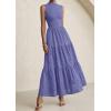 image:imagePRETTYGARDEN Summer Dresses for Women 2026 Casual Eyelet Sleeveless Wedding Guest Maxi Dress Tank Top Sundress with PocketsDark Blue