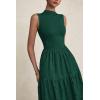 image:imagePRETTYGARDEN Summer Dresses for Women 2026 Casual Eyelet Sleeveless Wedding Guest Maxi Dress Tank Top Sundress with PocketsDark Green