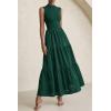 image:imagePRETTYGARDEN Summer Dresses for Women 2026 Casual Eyelet Sleeveless Wedding Guest Maxi Dress Tank Top Sundress with PocketsDark Green