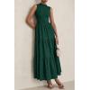 image:imagePRETTYGARDEN Summer Dresses for Women 2026 Casual Eyelet Sleeveless Wedding Guest Maxi Dress Tank Top Sundress with PocketsDark Green