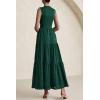image:imagePRETTYGARDEN Summer Dresses for Women 2026 Casual Eyelet Sleeveless Wedding Guest Maxi Dress Tank Top Sundress with PocketsDark Green
