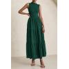 image:imagePRETTYGARDEN Summer Dresses for Women 2026 Casual Eyelet Sleeveless Wedding Guest Maxi Dress Tank Top Sundress with PocketsDark Green