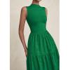 image:imagePRETTYGARDEN Summer Dresses for Women 2026 Casual Eyelet Sleeveless Wedding Guest Maxi Dress Tank Top Sundress with PocketsEmerald Green
