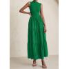 image:imagePRETTYGARDEN Summer Dresses for Women 2026 Casual Eyelet Sleeveless Wedding Guest Maxi Dress Tank Top Sundress with PocketsEmerald Green