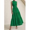 image:imagePRETTYGARDEN Summer Dresses for Women 2026 Casual Eyelet Sleeveless Wedding Guest Maxi Dress Tank Top Sundress with PocketsEmerald Green