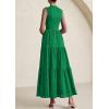 image:imagePRETTYGARDEN Summer Dresses for Women 2026 Casual Eyelet Sleeveless Wedding Guest Maxi Dress Tank Top Sundress with PocketsEmerald Green