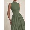 image:imagePRETTYGARDEN Summer Dresses for Women 2026 Casual Eyelet Sleeveless Wedding Guest Maxi Dress Tank Top Sundress with PocketsGreen
