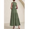 image:imagePRETTYGARDEN Summer Dresses for Women 2026 Casual Eyelet Sleeveless Wedding Guest Maxi Dress Tank Top Sundress with PocketsGreen