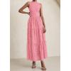 image:imagePRETTYGARDEN Summer Dresses for Women 2026 Casual Eyelet Sleeveless Wedding Guest Maxi Dress Tank Top Sundress with PocketsPink