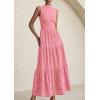 image:imagePRETTYGARDEN Summer Dresses for Women 2026 Casual Eyelet Sleeveless Wedding Guest Maxi Dress Tank Top Sundress with PocketsPink