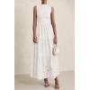 image:imagePRETTYGARDEN Summer Dresses for Women 2026 Casual Eyelet Sleeveless Wedding Guest Maxi Dress Tank Top Sundress with PocketsWhite