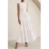 image:imagePRETTYGARDEN Summer Dresses for Women 2026 Casual Eyelet Sleeveless Wedding Guest Maxi Dress Tank Top Sundress with PocketsWhite