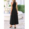 image:imagePRETTYGARDEN Summer Halter Dresses for Women 2026 Vacation Outfits Sleeveless Polka Dot Sundress Wedding Guest Maxi DressDot Black White