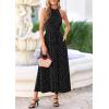 image:imagePRETTYGARDEN Summer Halter Dresses for Women 2026 Vacation Outfits Sleeveless Polka Dot Sundress Wedding Guest Maxi DressDot Black White