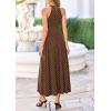 image:imagePRETTYGARDEN Summer Halter Dresses for Women 2026 Vacation Outfits Sleeveless Polka Dot Sundress Wedding Guest Maxi DressDot Brown Apricot