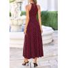 image:imagePRETTYGARDEN Summer Halter Dresses for Women 2026 Vacation Outfits Sleeveless Polka Dot Sundress Wedding Guest Maxi DressDot Red White