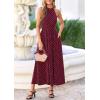 image:imagePRETTYGARDEN Summer Halter Dresses for Women 2026 Vacation Outfits Sleeveless Polka Dot Sundress Wedding Guest Maxi DressDot Red White