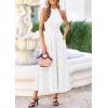 image:imagePRETTYGARDEN Summer Halter Dresses for Women 2026 Vacation Outfits Sleeveless Polka Dot Sundress Wedding Guest Maxi DressDot White Black