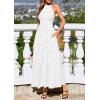 image:imagePRETTYGARDEN Summer Halter Dresses for Women 2026 Vacation Outfits Sleeveless Polka Dot Sundress Wedding Guest Maxi DressDot White Black