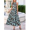 image:imagePRETTYGARDEN Summer Halter Dresses for Women 2026 Vacation Outfits Sleeveless Polka Dot Sundress Wedding Guest Maxi DressFloral Brown Blue