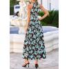 image:imagePRETTYGARDEN Summer Halter Dresses for Women 2026 Vacation Outfits Sleeveless Polka Dot Sundress Wedding Guest Maxi DressFloral Brown Blue