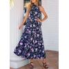 image:imagePRETTYGARDEN Summer Halter Dresses for Women 2026 Vacation Outfits Sleeveless Polka Dot Sundress Wedding Guest Maxi DressFloral Dark Blue Purple