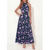 image:imagePRETTYGARDEN Summer Halter Dresses for Women 2026 Vacation Outfits Sleeveless Polka Dot Sundress Wedding Guest Maxi DressFloral Dark Blue Purple