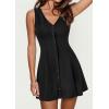 image:imagePRETTYGARDEN Sundresses for Women 2026 Casual Short Summer Dresses Sleeveless V Neck Tank A Line Spring Beach Vacation DressBlack