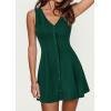 image:imagePRETTYGARDEN Sundresses for Women 2026 Casual Short Summer Dresses Sleeveless V Neck Tank A Line Spring Beach Vacation DressDark Green