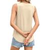 image:imagePRETTYGARDEN Tank Tops for Women 2026 Summer Sleeveless Wide Strap Tops Spring Fashion Casual Flowy Loose Fit Workout ShirtsBeige