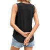 image:imagePRETTYGARDEN Tank Tops for Women 2026 Summer Sleeveless Wide Strap Tops Spring Fashion Casual Flowy Loose Fit Workout ShirtsBlack