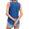 image:imagePRETTYGARDEN Tank Tops for Women 2026 Summer Sleeveless Wide Strap Tops Spring Fashion Casual Flowy Loose Fit Workout ShirtsBlue