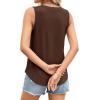 image:imagePRETTYGARDEN Tank Tops for Women 2026 Summer Sleeveless Wide Strap Tops Spring Fashion Casual Flowy Loose Fit Workout ShirtsBrown
