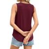 image:imagePRETTYGARDEN Tank Tops for Women 2026 Summer Sleeveless Wide Strap Tops Spring Fashion Casual Flowy Loose Fit Workout ShirtsBurgundy