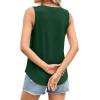 image:imagePRETTYGARDEN Tank Tops for Women 2026 Summer Sleeveless Wide Strap Tops Spring Fashion Casual Flowy Loose Fit Workout ShirtsDark Green