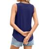 image:imagePRETTYGARDEN Tank Tops for Women 2026 Summer Sleeveless Wide Strap Tops Spring Fashion Casual Flowy Loose Fit Workout ShirtsNavy Blue